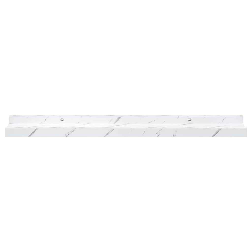 vidaXL Wandregal 4 pcs Weiß Marmor 60 x 9 x 3 cm Holzwerkstoff