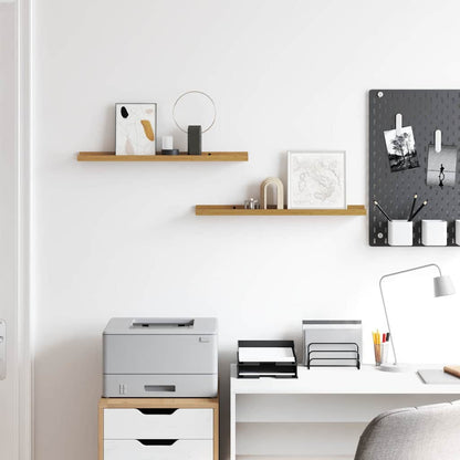 Wandregal mit Regal 2 pcs Beige 60 x 9 x 3 cm Holzwerkstoff