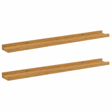 vidaXL Wandregal mit Regal 2 pcs Beige 80 x 9 x 3 cm Holzwerkstoff