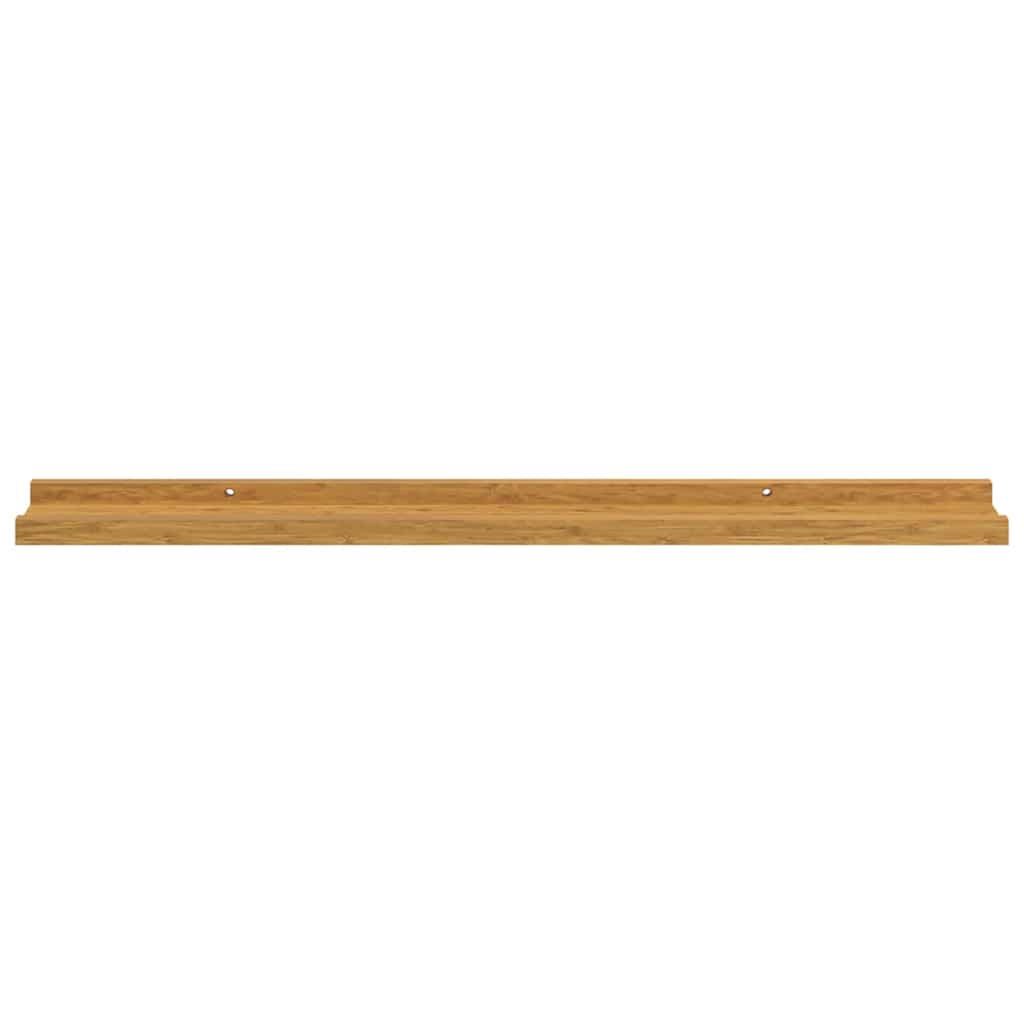 vidaXL Wandregal mit Regal 2 pcs Beige 80 x 9 x 3 cm Holzwerkstoff