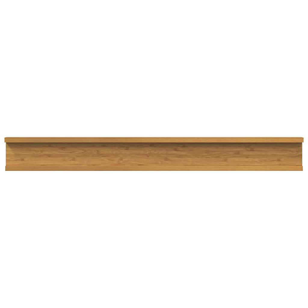 vidaXL Wandregal mit Regal 2 pcs Beige 80 x 9 x 3 cm Holzwerkstoff