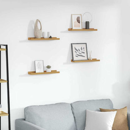 vidaXL Wandregal mit Regal 4 pcs Beige 40 x 9 x 3 cm Holzwerkstoff