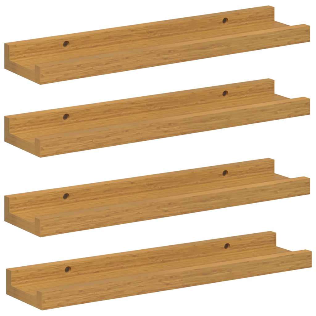 vidaXL Wandregal mit Regal 4 pcs Beige 40 x 9 x 3 cm Holzwerkstoff