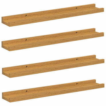 vidaXL Wandregal mit Regal 4 pcs Beige 60 x 9 x 3 cm Holzwerkstoff
