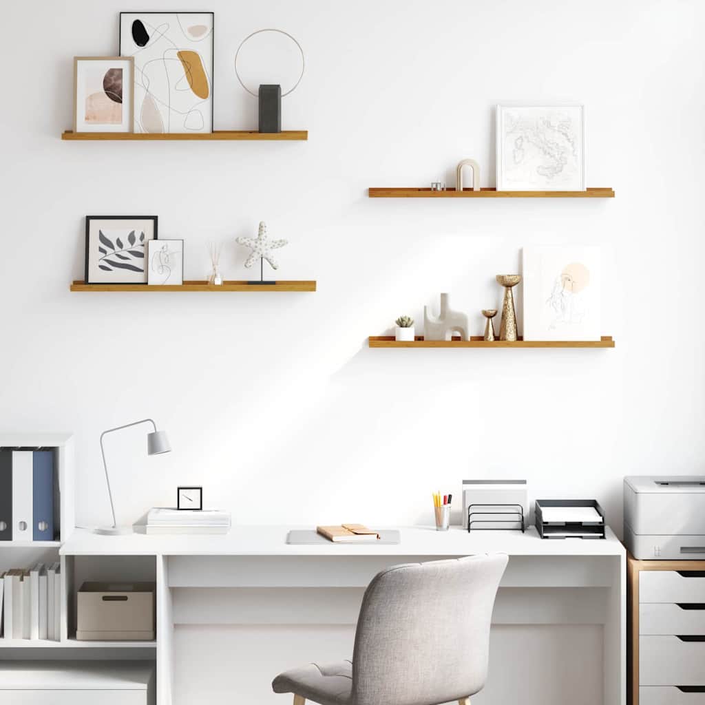 Wandregal mit Regal 4 pcs Beige 80 x 9 x 3 cm Holzwerkstoff