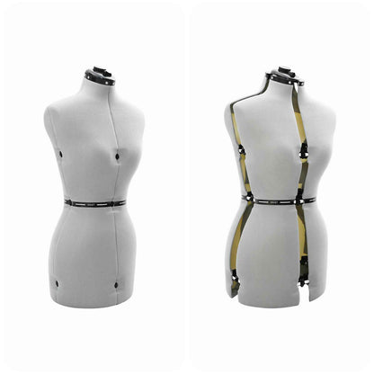 Verstellbare Kleiderform für Damen Grau S Samt