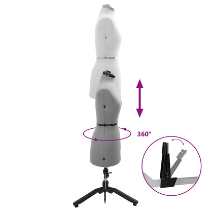 Verstellbare Kleiderform für Damen Grau S Samt