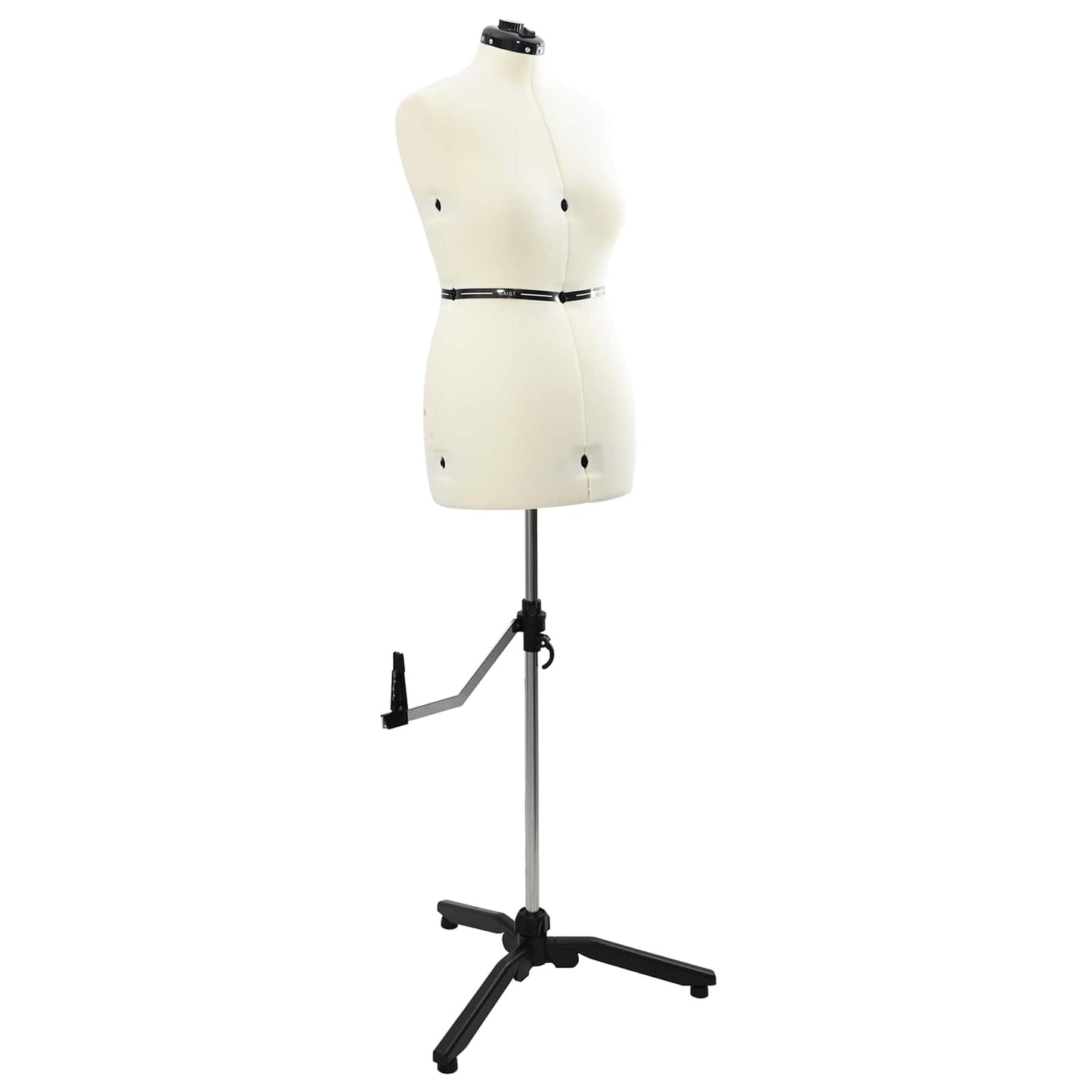 Verstellbare Kleiderform für Damen Creme M Samt