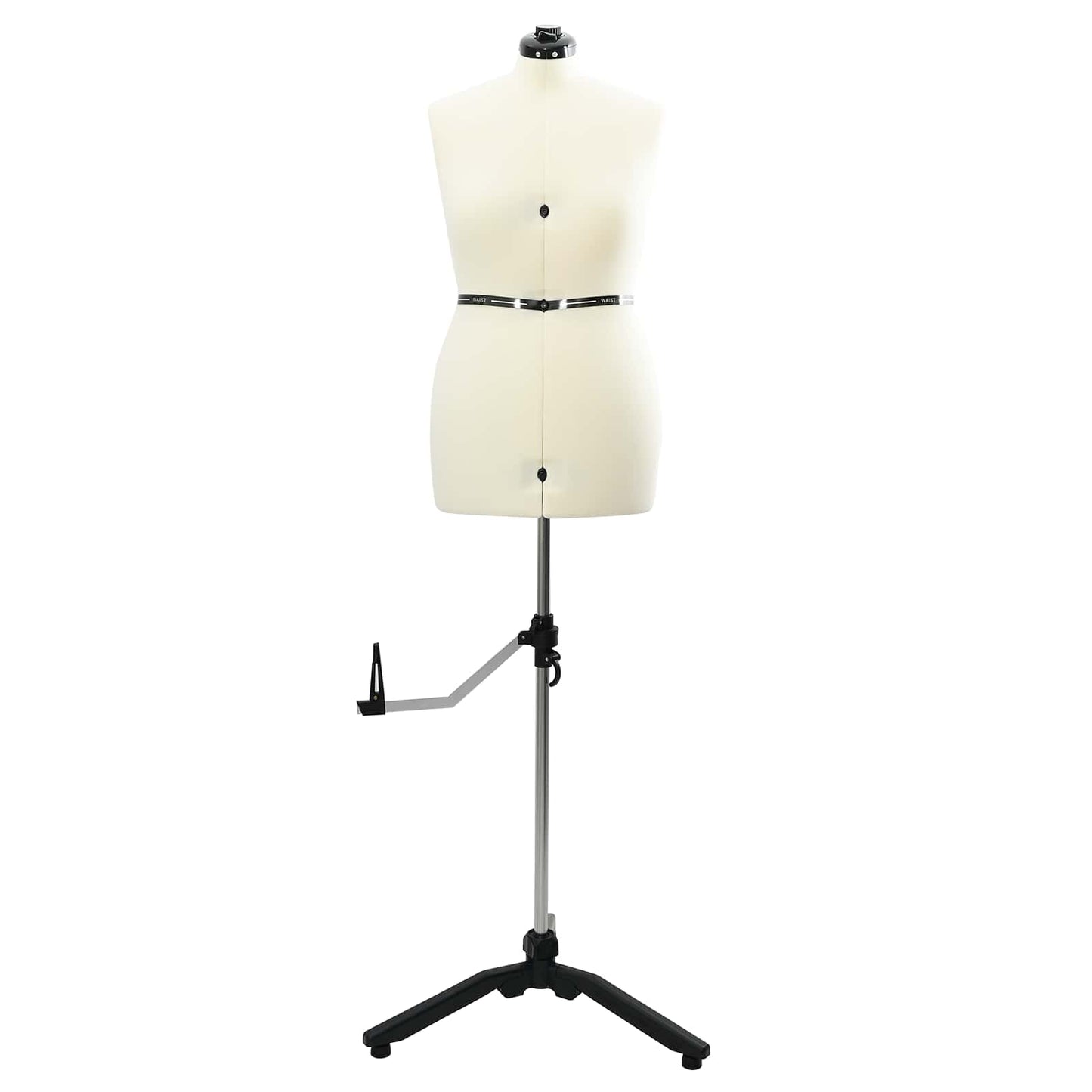 Verstellbare Kleiderform für Damen Creme M Samt