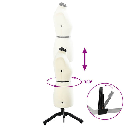 Verstellbare Kleiderform für Damen Creme M Samt