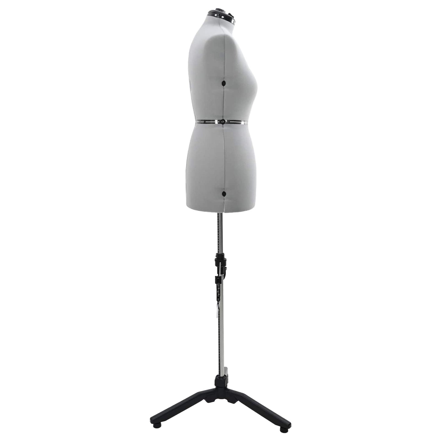 Verstellbare Kleiderform für Damen Grau M Samt