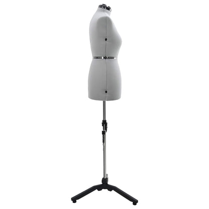 Verstellbare Kleiderform für Damen Grau M Samt