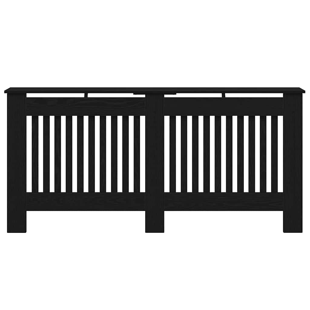 Heizkörperabdeckung Schwarz Eichen-Optik 172 x 19 x 81,5 cm