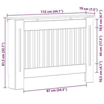 Heizkörperabdeckung Altholz 112 x 19 x 81,5 cm Holzwerkstoff