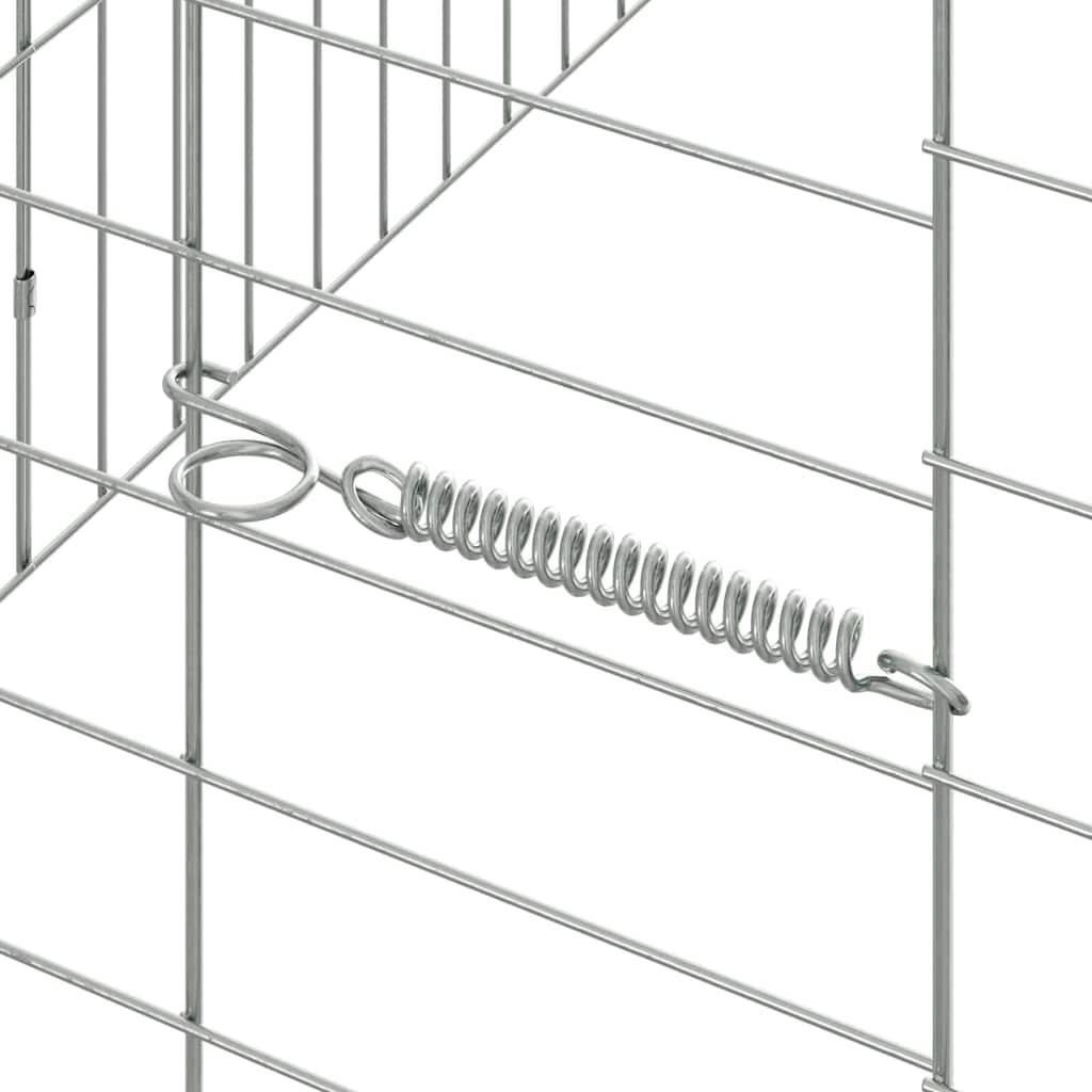 Hasenkäfig Silber 400 x 78 x 78 cm Verzinkter Stahl