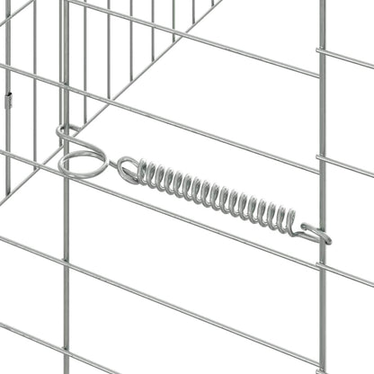 Hasenkäfig Silber 400 x 78 x 78 cm Verzinkter Stahl