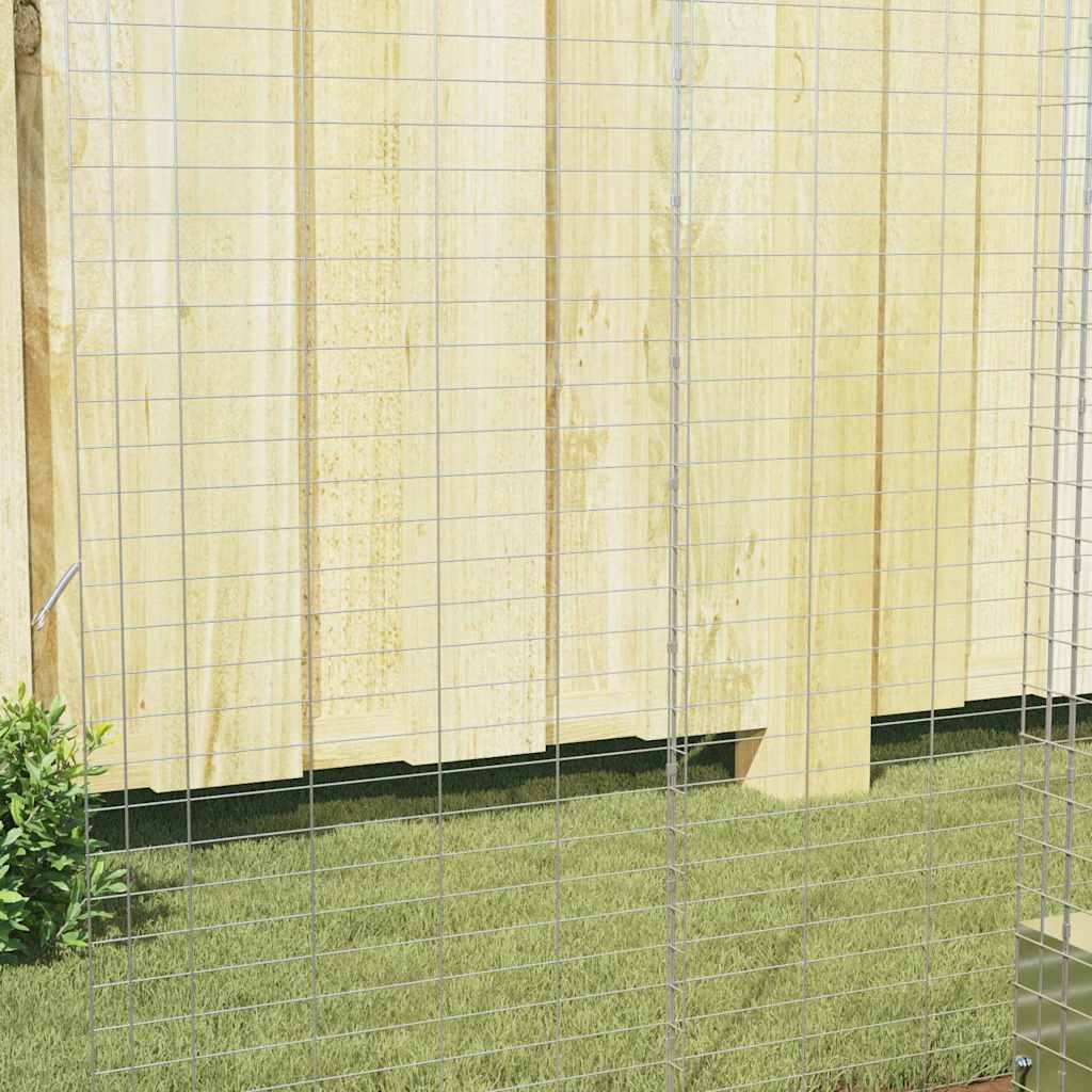 Hasenkäfig Silber 400 x 100 x 210 cm Verzinkter Stahl