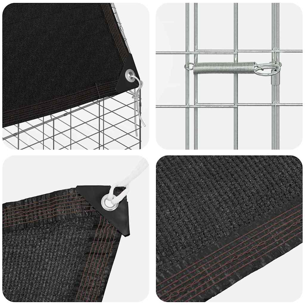 Hasenkäfig Silber 200 x 100 x 210 cm Verzinkter Stahl