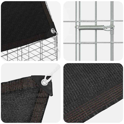 Hasenkäfig Silber 200 x 100 x 210 cm Verzinkter Stahl