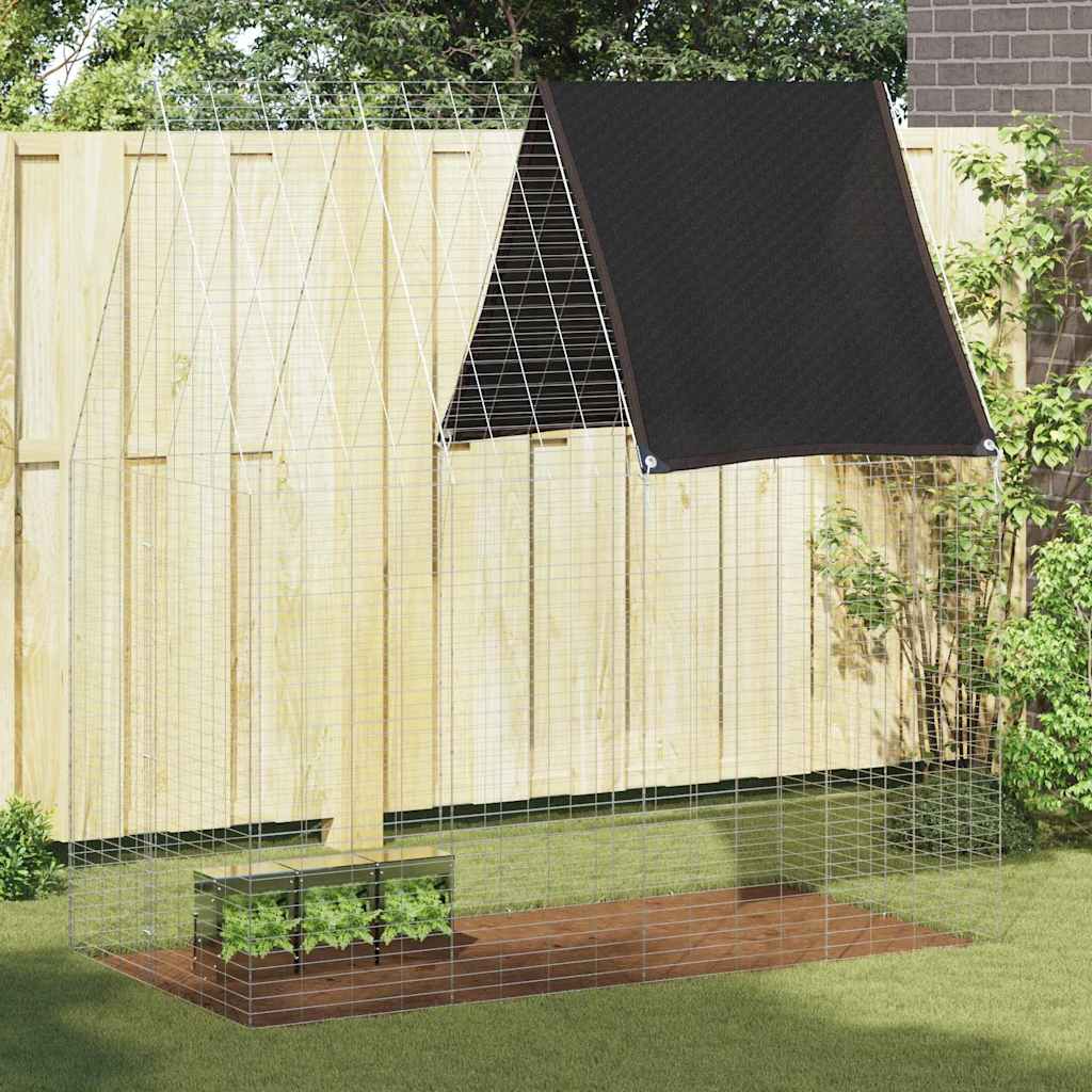 Hasenkäfig Silber 200 x 100 x 210 cm Verzinkter Stahl