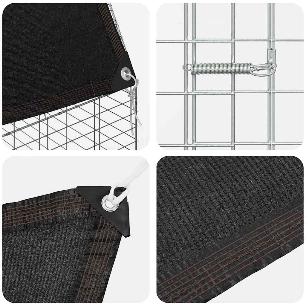 Hasenkäfig Silber 300 x 100 x 210 cm Verzinkter Stahl