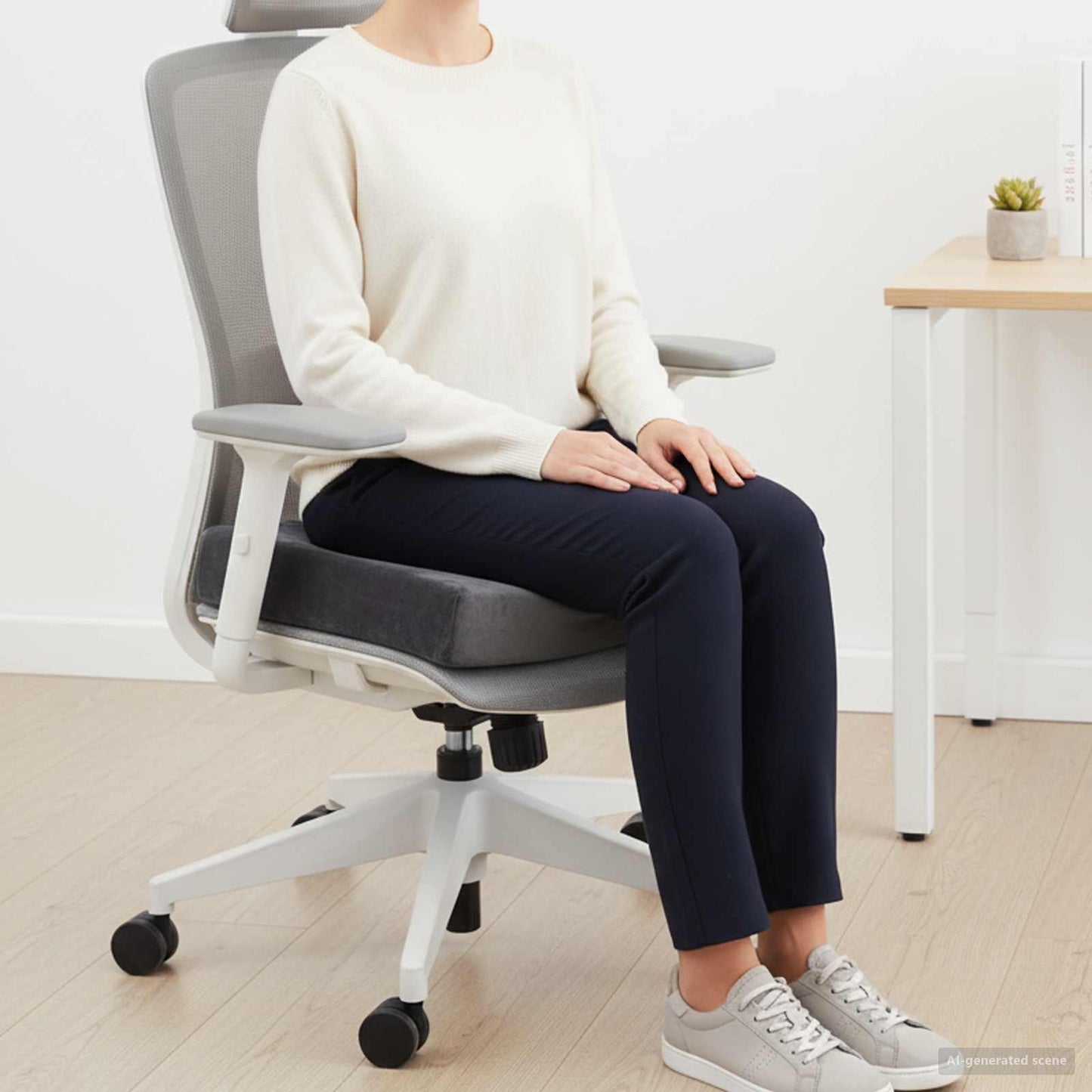 Sitzkissen Grau 40 x 40 x 10 cm PU-Schaum