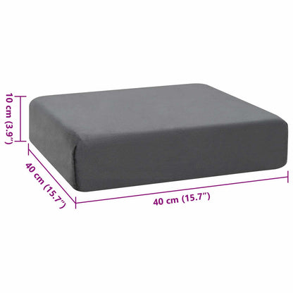 Sitzkissen Grau 40 x 40 x 10 cm PU-Schaum
