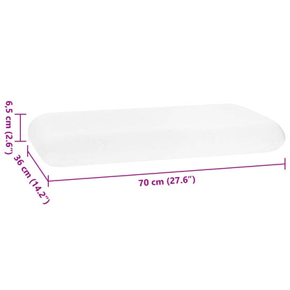 Schlafkissen Uni Weiß 70 x 36 x 6,5 cm Viscoschaum