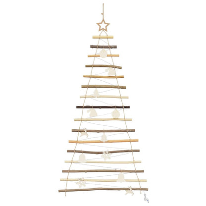 vidaXL Weihnachtsbaum mit 80 LEDs Natur 150 cm Massives Eschenholz