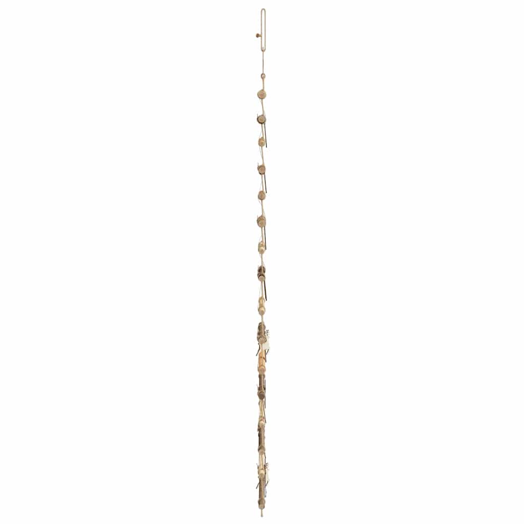 vidaXL Weihnachtsbaum mit 80 LEDs Natur 150 cm Massives Eschenholz
