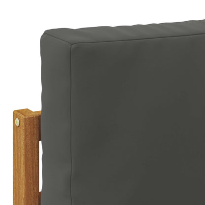 Outdoor Mittel- und Ecksofa 2 Stück Natur und Anthrazit