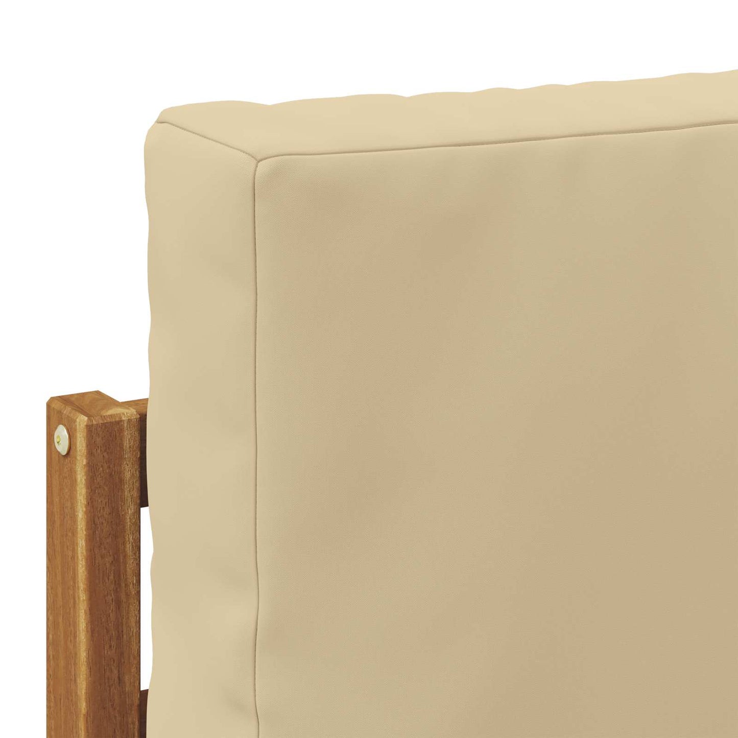 Outdoor End Sofa 2 Stück Natur und Beige Massivholz Akazie