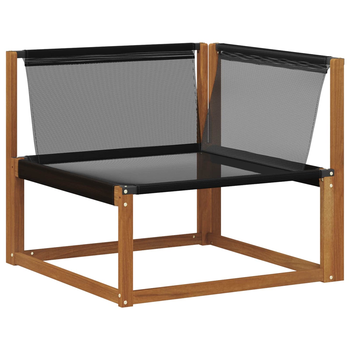 Outdoor Ecksofa Massivholz Akazie Natur