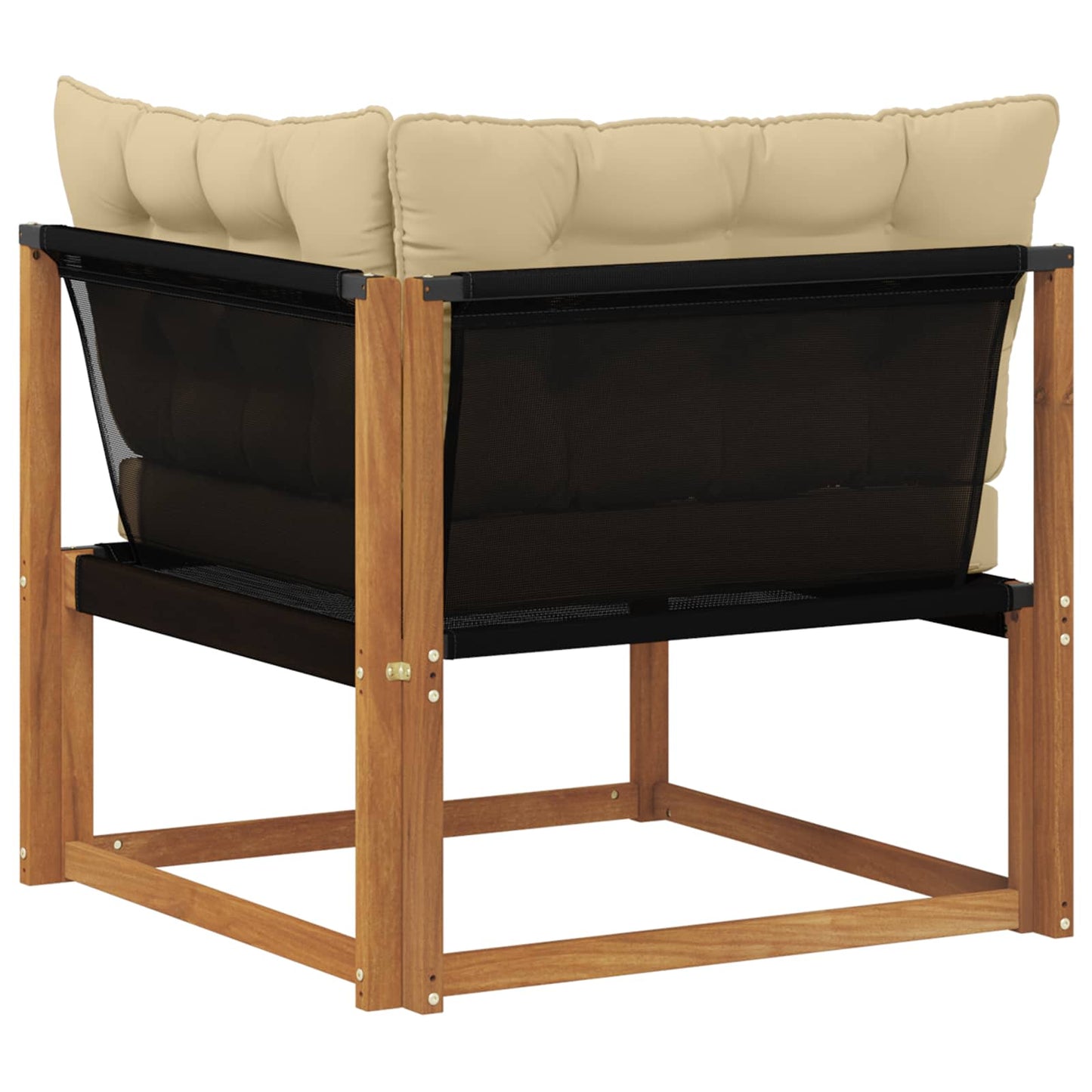 Outdoor Ecksofa Massivholz Akazie Natur