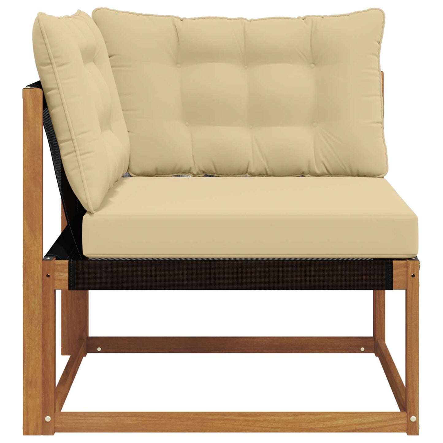 Outdoor Ecksofa Massivholz Akazie Natur