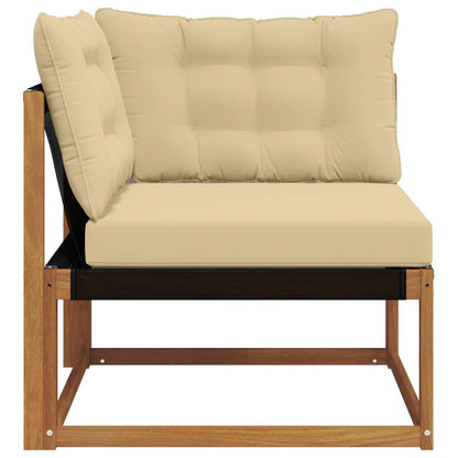 Outdoor Ecksofa Massivholz Akazie Natur