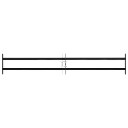 Fenstergitter Schwarz 176 x 30 cm Pulverbeschichteter Stahl