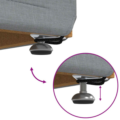 Hocker Hellgrau 41 x 41 x 40 cm Stoff und Pressholz