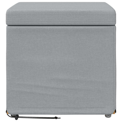 Hocker Hellgrau 41 x 41 x 40 cm Stoff und Pressholz