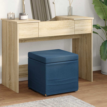 Hocker Blau 41 x 41 x 40 cm Stoff und Pressholz