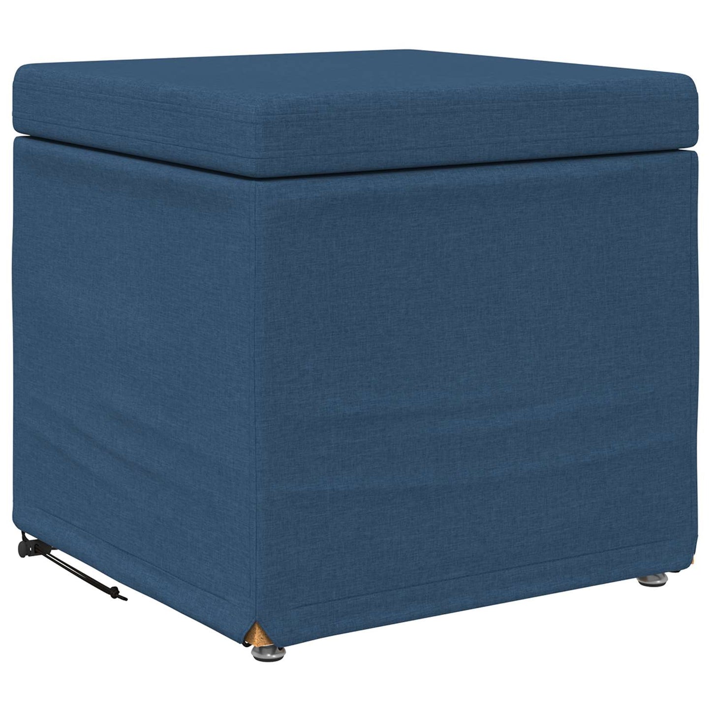 Hocker Blau 41 x 41 x 40 cm Stoff und Pressholz