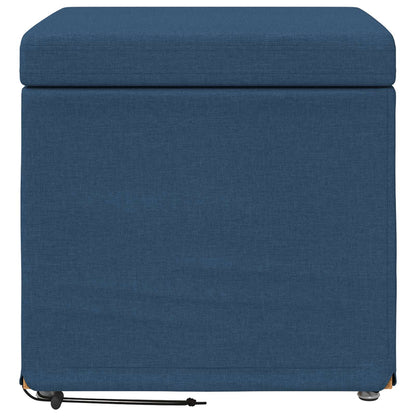 Hocker Blau 41 x 41 x 40 cm Stoff und Pressholz