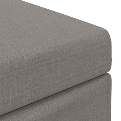 Hocker Taupe 61 x 41 x 40 cm Stoff und Pressholz