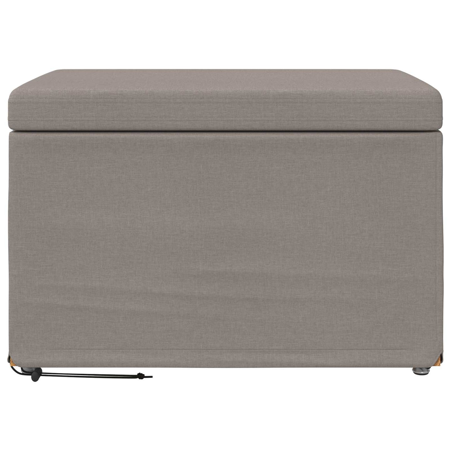 Hocker Taupe 61 x 41 x 40 cm Stoff und Pressholz