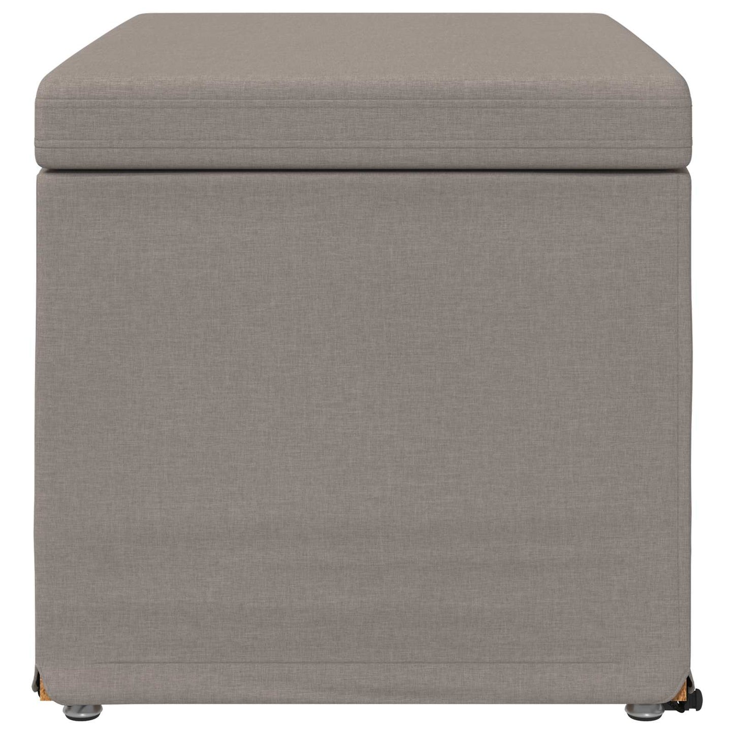 Hocker Taupe 61 x 41 x 40 cm Stoff und Pressholz