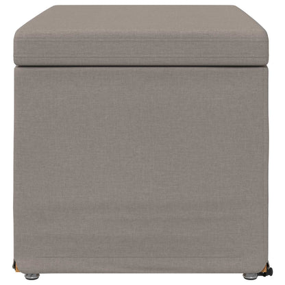 Hocker Taupe 61 x 41 x 40 cm Stoff und Pressholz