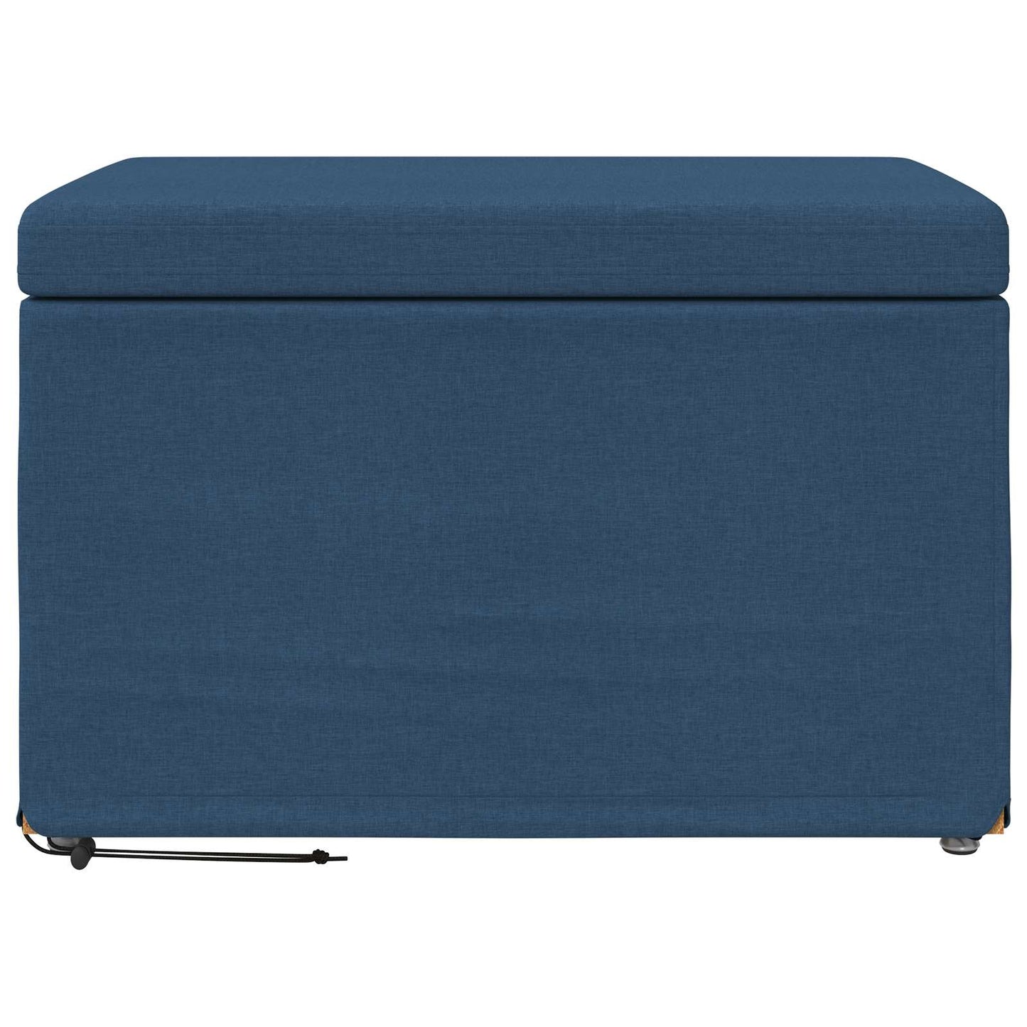 Hocker Blau 61 x 41 x 40 cm Stoff und Pressholz