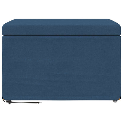 Hocker Blau 61 x 41 x 40 cm Stoff und Pressholz