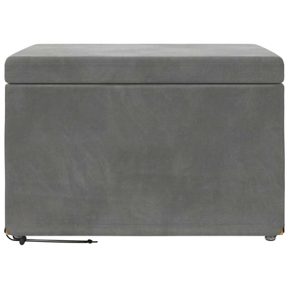 Hocker Dunkelgrau 61 x 41 x 40 cm Samt und Engineering Holz