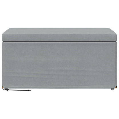 Hocker Hellgrau 81 x 41 x 40 cm Stoff und Pressholz